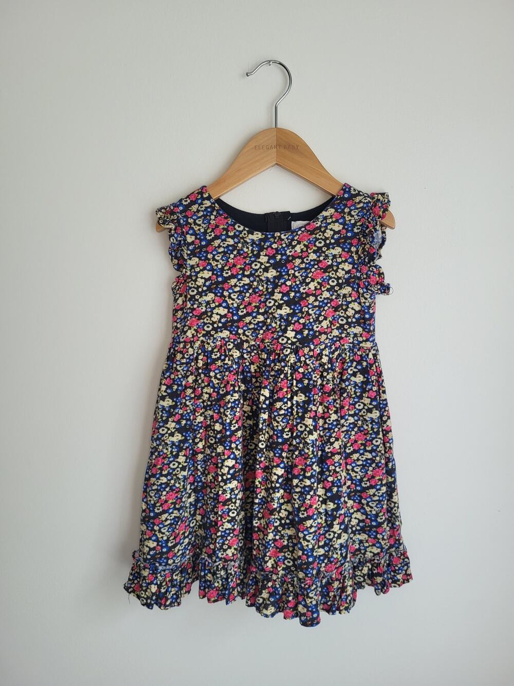 Popatu Sleeveless Ruffle Ditsy Floral Size 4 Dress Prairie Cottagecore Girlhood